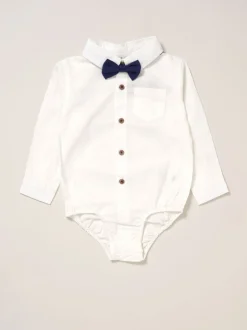 Gelegenheidskleding|Shirts|Little Gent True Knit Vest, Bodysuit, Trousers and Bow Tie White Set