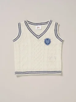 Gelegenheidskleding|Shirts|Little Gent True Knit Vest, Bodysuit, Trousers and Bow Tie White Set