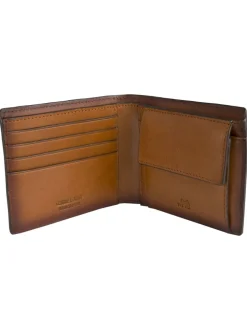 Portemonnees*Loake Barclay anti-scan portemonnee van leer