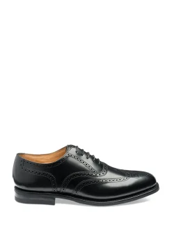 Schoenen|Formele Schoenen|Loake 302brg Oxford-brogues van zwart gepolijst leer