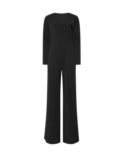 Jumpsuits En Playsuits|Long Tall Sally lange mouwen scuba overslag jumpsuit