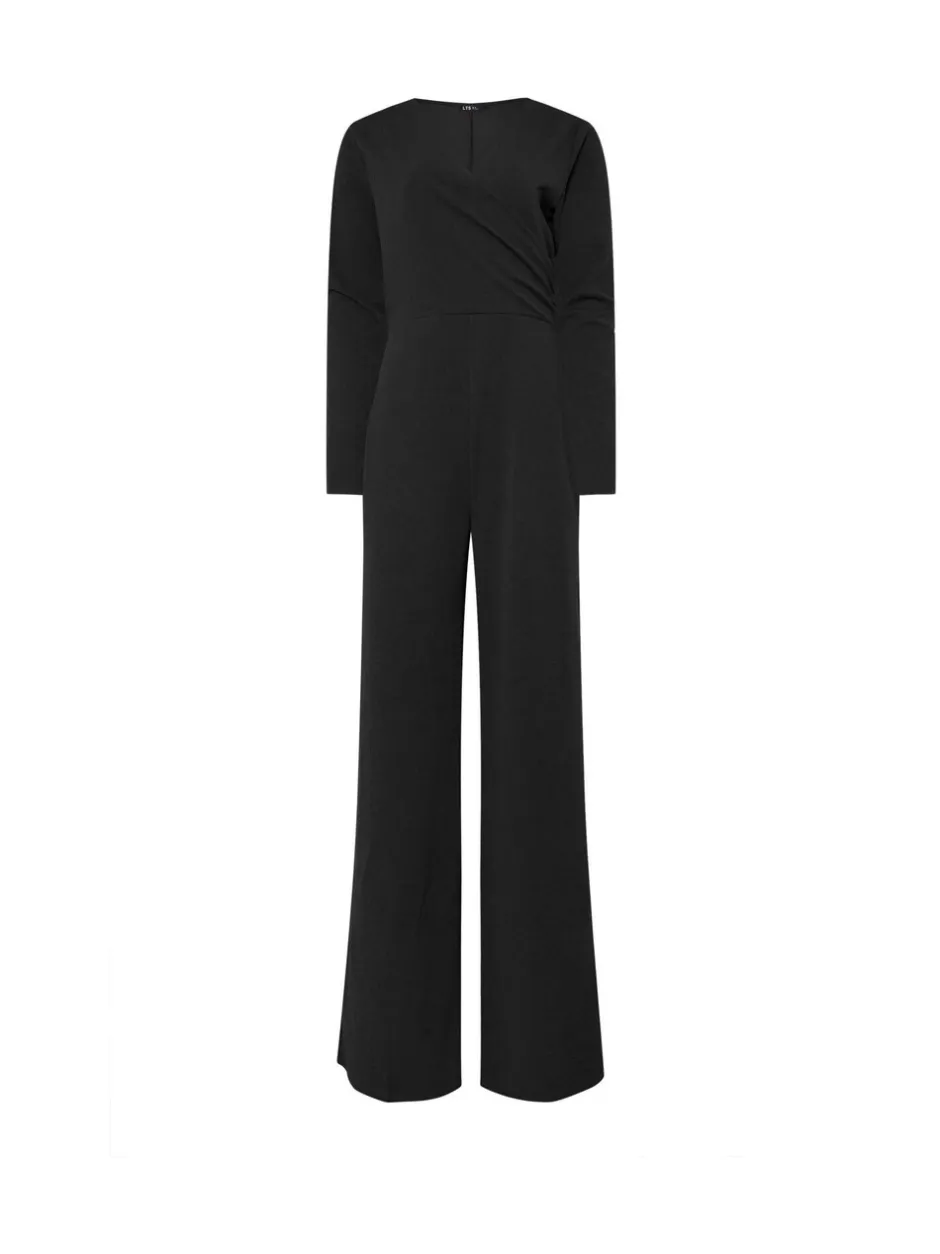 Jumpsuits En Playsuits|Long Tall Sally lange mouwen scuba overslag jumpsuit