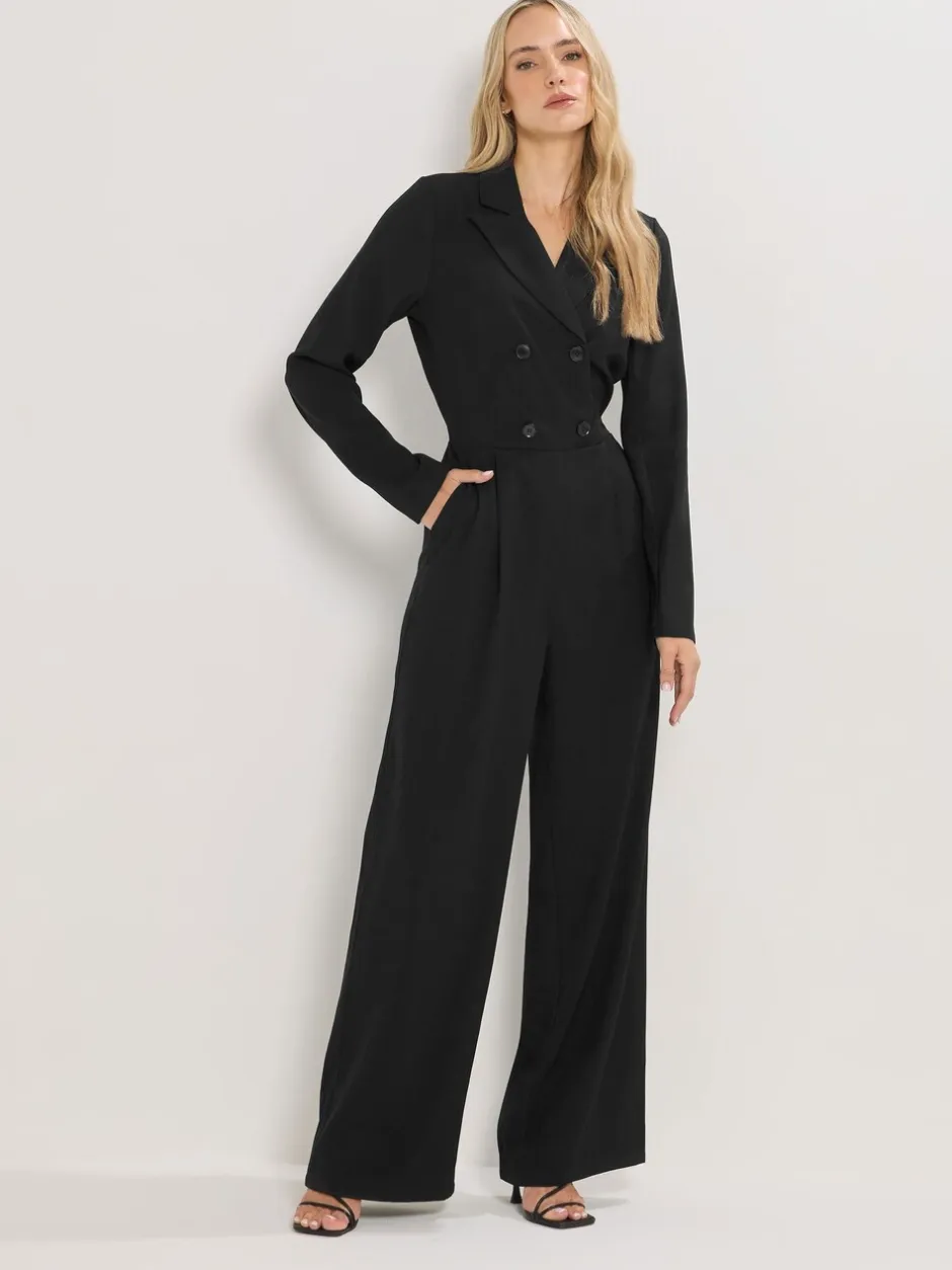 Jumpsuits En Playsuits|Long Tall Sally Long Sleeve Collar Jumpsuit