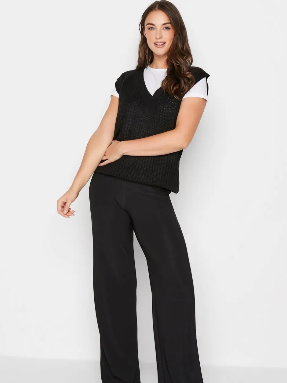 Kostuums En Werkkleding*Long Tall Sally palazzo-stretchbroek met wijde pijpen