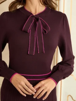 Gebreide Kleding|Jurken*Love & Roses gebreide midi-jurk