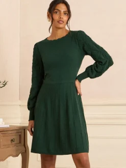 Gebreide Kleding|Jurken*Love & Roses Scallop Knitted Mini Dress