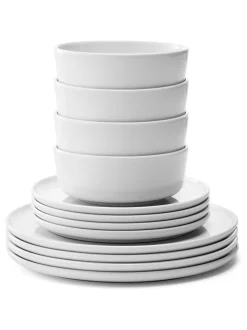 Eetservies En Pastaschalen|LSA International 12 Piece Collective Dinner Set