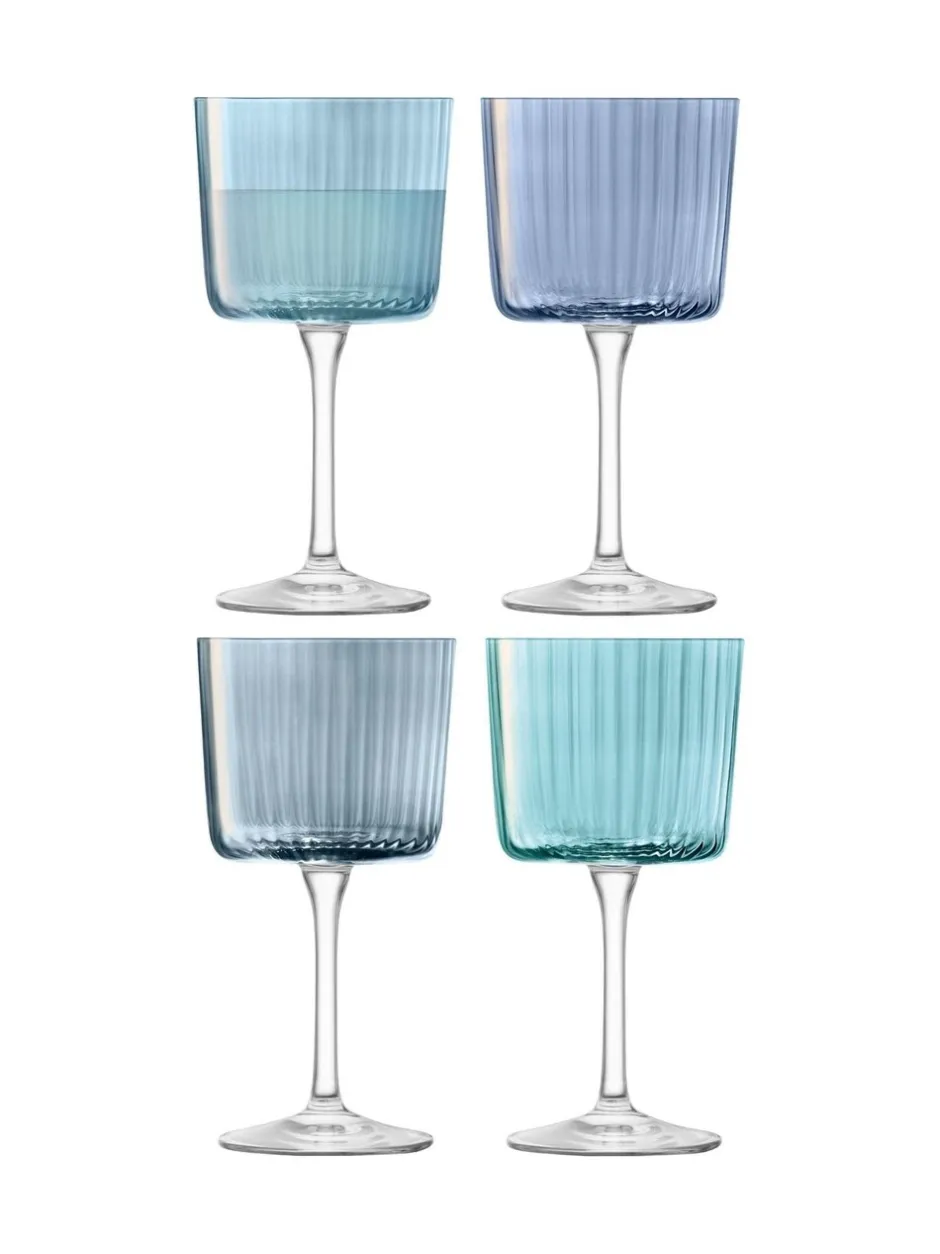 Glas|LSA International Gems Assorted Set van 250ml wijnglazen Safier