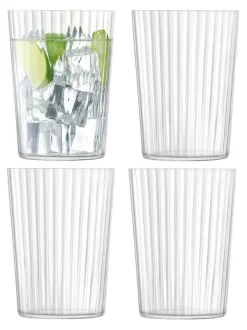 Glas|LSA International Gio Line Tumbler 560ml Set van 4