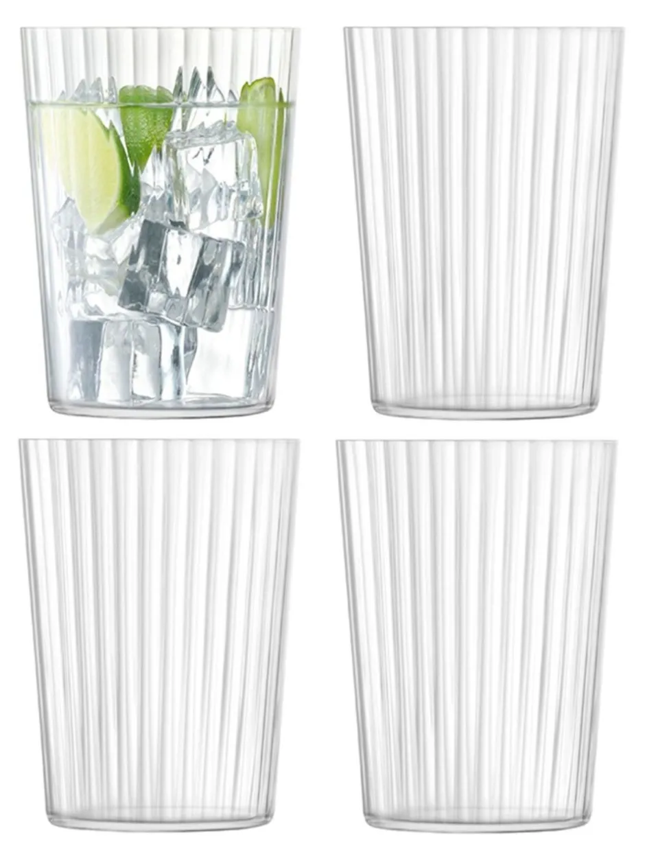 Glas|LSA International Gio Line Tumbler 560ml Set van 4