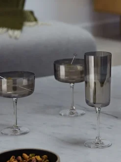 Glas*LSA International Set of 2 Lunar Champagne Flutes 210ml