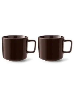 Mokken En Koppen*LSA International Set of 2 Collective Coffee and Tea Cups 260ml Chocoladebruin