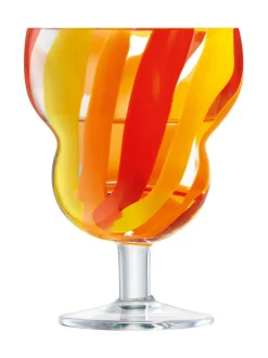 Glas|LSA International Set of 2 Folk Water Wine Glasses 230ml Oranje