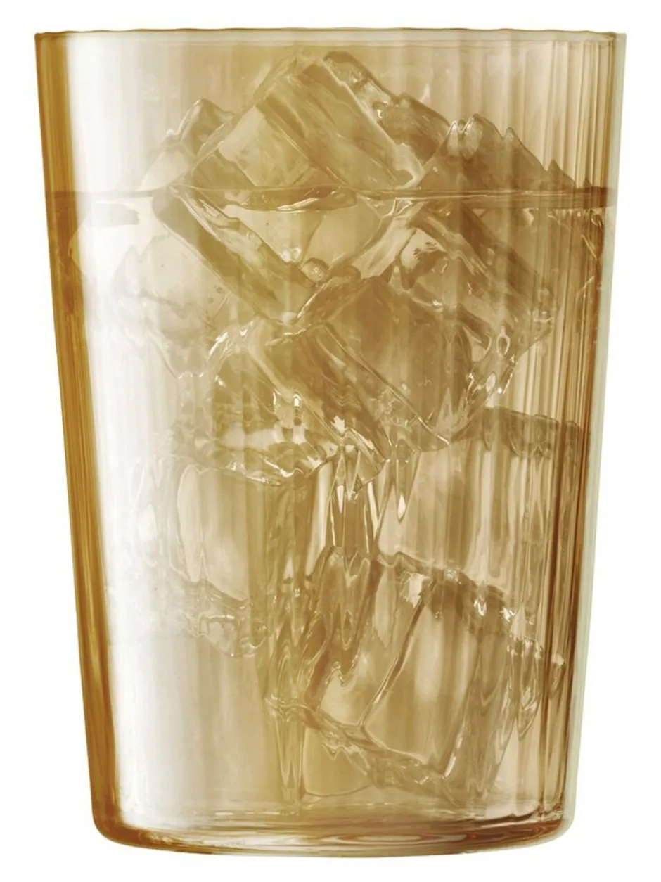 Glas*LSA International set van 4 Gems drinkglazen 560ml Amber en Oranje