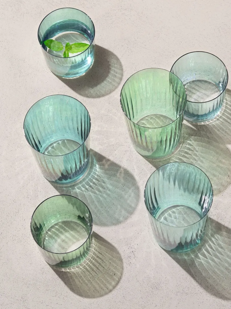 Glas|LSA International set van 4 Gems drinkglazen 560ml Jade