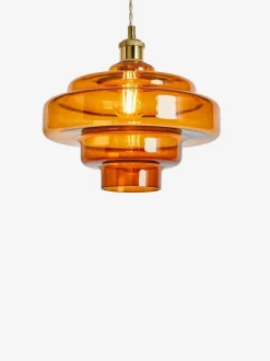 Lampenkappen|Verlichting|Next Luca Gemakkelijk te bevestigen lampenkap Barnsteenoranje