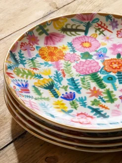 Tafelgerei|Eetservies En Pastaschalen*Lucy Tiffney - Set van 4 gebaksbordjes