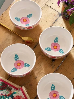 Tafelgerei|Eetservies En Pastaschalen*Lucy Tiffney - Set van 4 ontbijtkommen