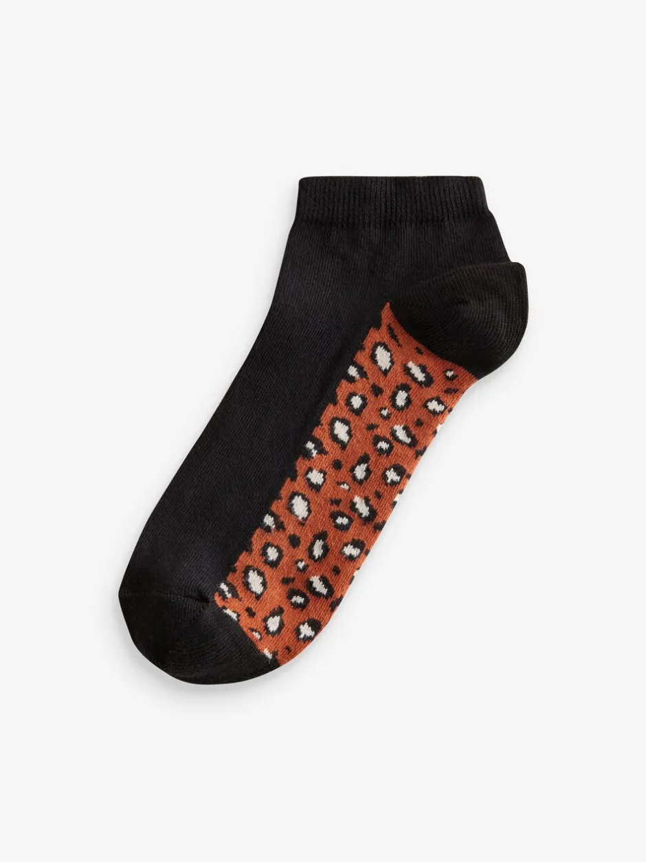 Sokken En Panty's|Next Luipaard - Footbed Trainers Socks 5 Pack