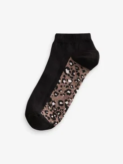 Sokken En Panty's|Next Luipaard - Footbed Trainers Socks 5 Pack