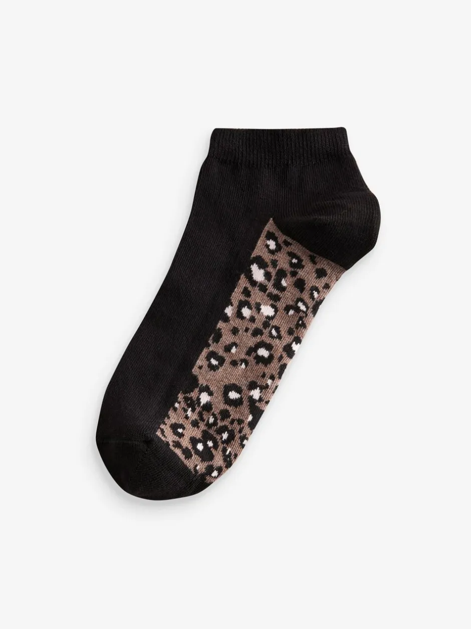 Sokken En Panty's|Next Luipaard - Footbed Trainers Socks 5 Pack