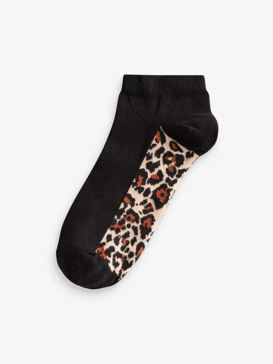 Sokken En Panty's|Next Luipaard - Footbed Trainers Socks 5 Pack