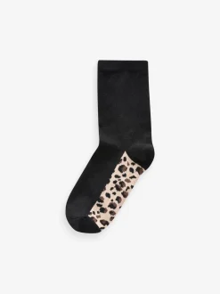 Sokken En Panty's*Next Luipaard - Set van 5 paar enkelsokken