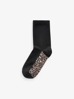 Sokken En Panty's*Next Luipaard - Set van 5 paar enkelsokken