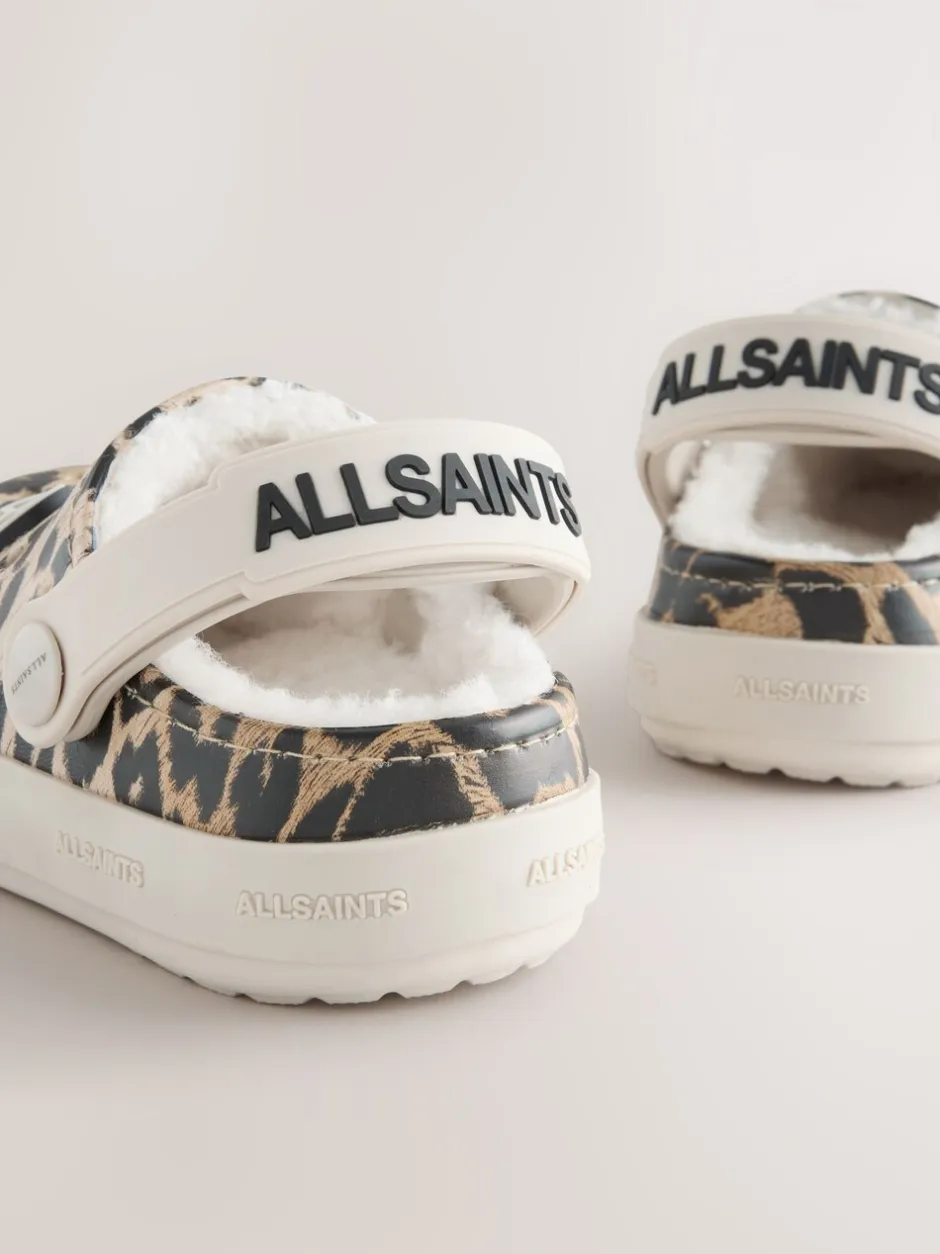 Pantoffels|Pantoffels*smALLSAINTS - Print Borg Lined Clog Slippers Luipaard
