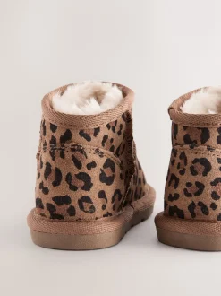 Boots|Boots*Next Luipaard waterafstotend - Suède instaplaarzen