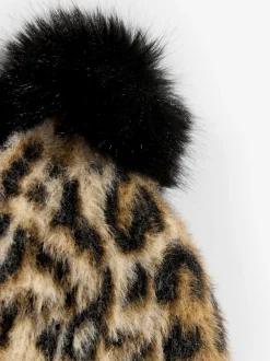 Mutsen, Handschoenen En Sjaals|Love & Roses Luipaardprint - Cosy Pom Hat