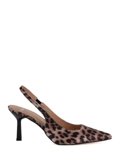 Schoenen Met Hakken*Novo - Wide Fit Iraya Point Slingback Court Shoes Luipaardprint