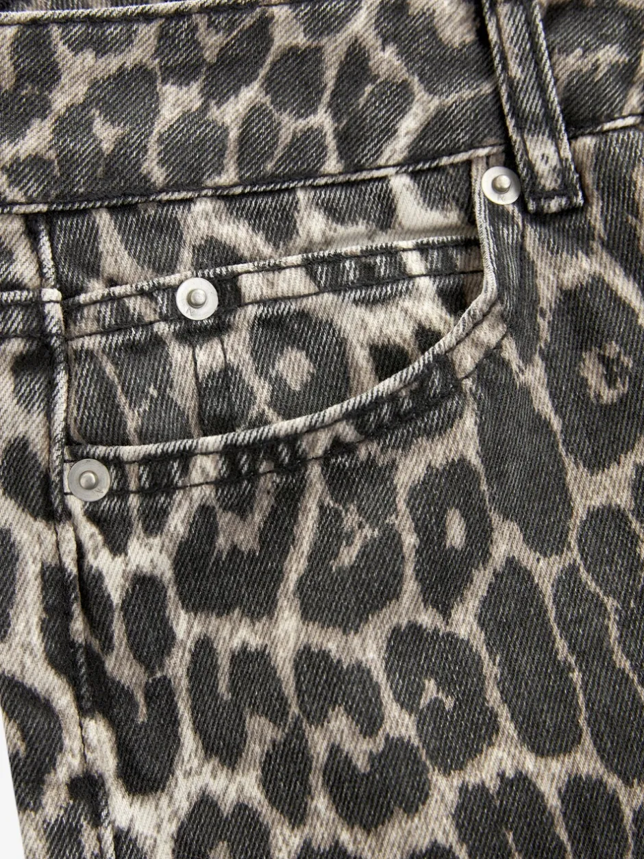 Jeans|Next Luipaardprint - Straight Leg Jeans
