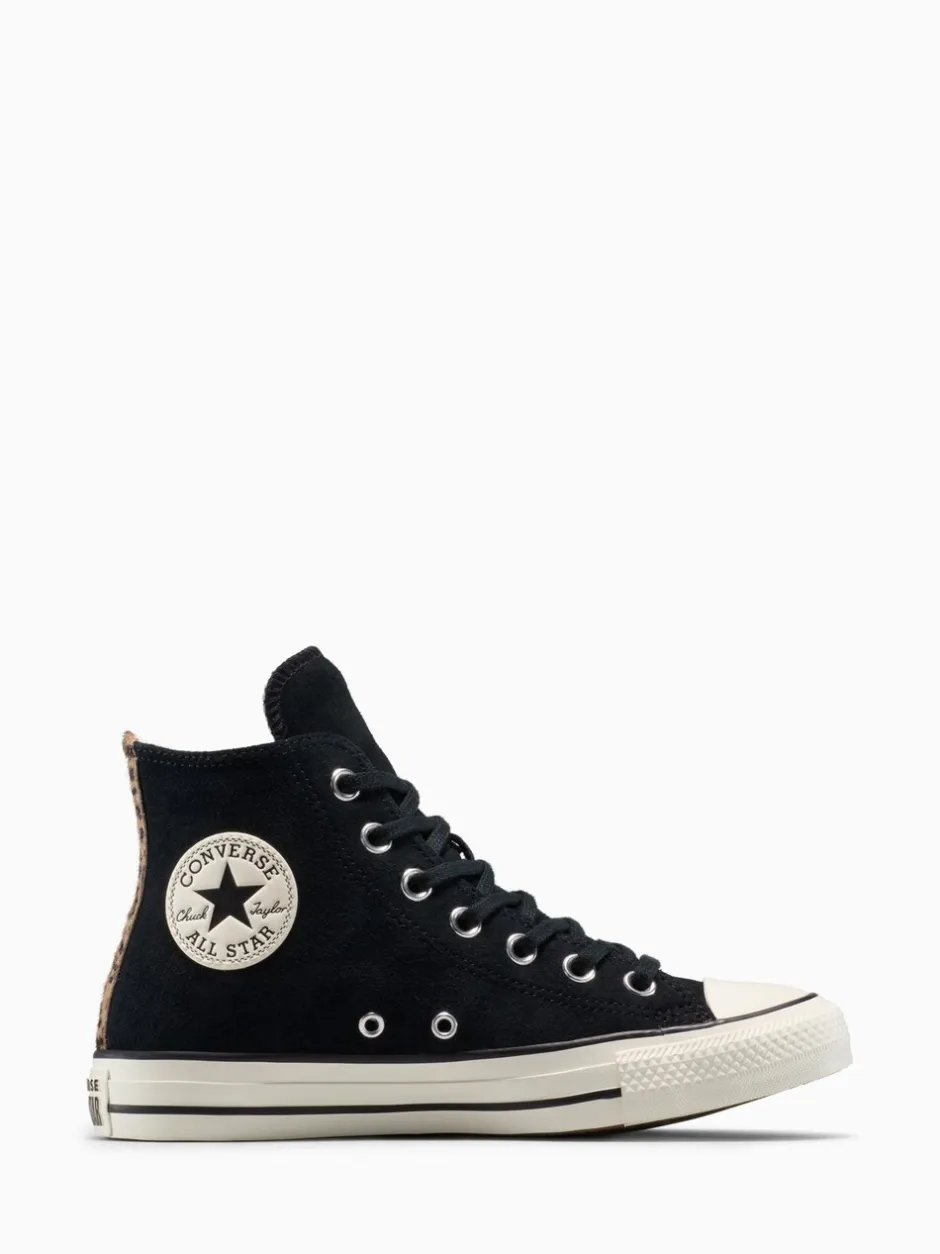 Sneakers|Converse - Chuck Taylor Suede All Over High Trainers Luipaardprint zwart