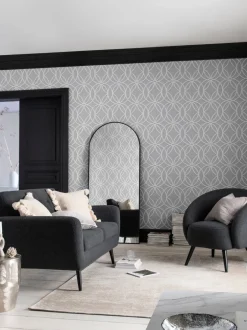 Behang|Next Luxe geometrisch behang van 10 m Grijs