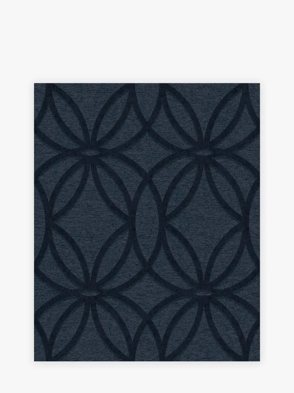 Behang*Next Luxe geometrisch behang van 10 m Marineblauw