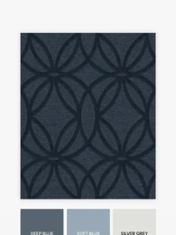 Behang*Next Luxe geometrisch behang van 10 m Marineblauw