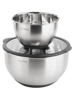 Keukenaccessoires|Luxe Set of 2 Stainless Steel Mixing Bowls