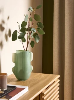 Vazen|MADE.COM Mira Glazen Vaas Groen