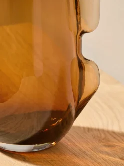 Vazen*MADE.COM Mira Glazen Vaas Bruin