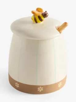 Tafelgerei|Next Maisie Floral Print Honey Pot with Wooden Honey Drizzler