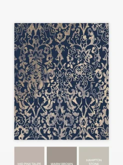 Behang|Next Majestic Damask 10M behang Blauw