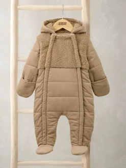 Jassen En Jacks*Mamas & Papas Gewatteerde Corduroy en Borg Kinderwagenpak met 3D Oren