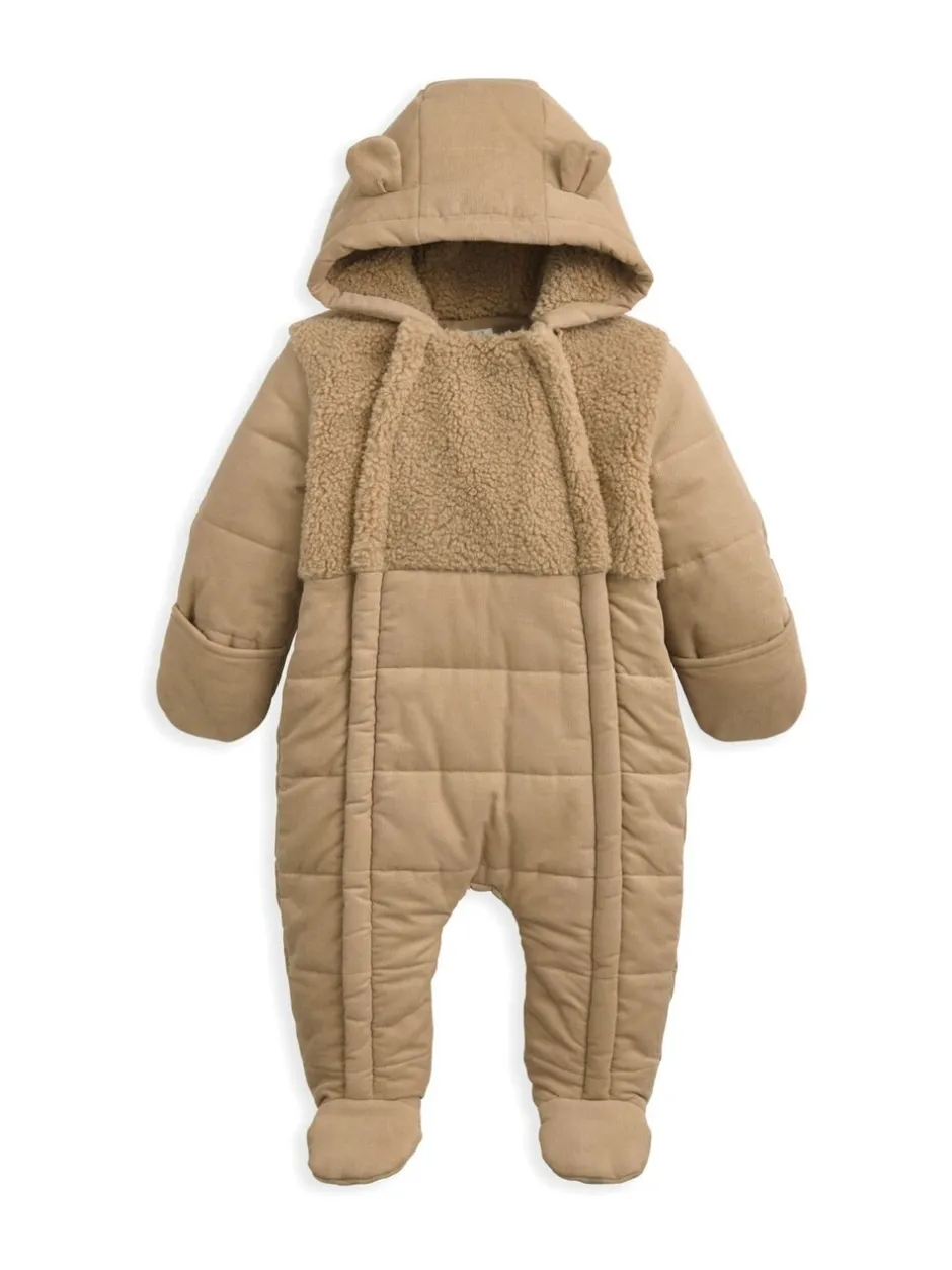 Jassen En Jacks*Mamas & Papas Gewatteerde Corduroy en Borg Kinderwagenpak met 3D Oren