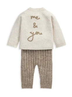 Gebreide Kleding|Mamas & Papas Me and You Bear Cardigan & Leggings Knit Set