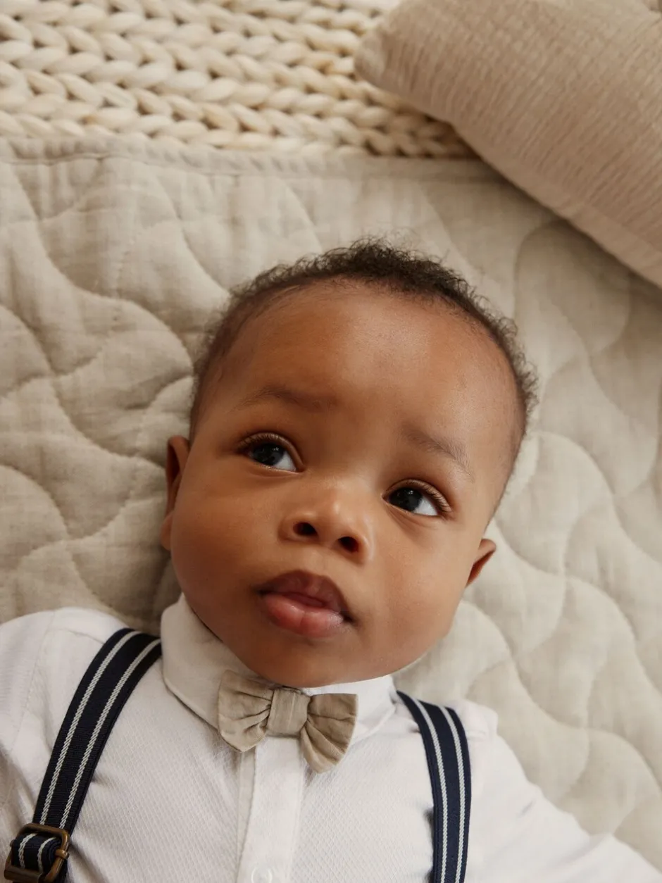 Sets En Combisets|Sets En Outfits|Next Marineblauw - 4 -delige babyset van overhemd, broek en bretels (0mnd-2jr)