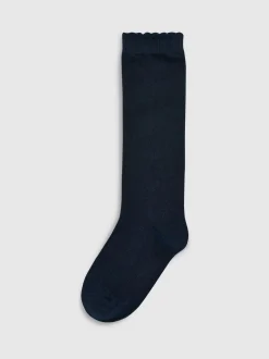 Sokken En Panty's|Sokken En Panty's*Next - 3 Paar kniehoge schoolsokken met hoog katoengehalte Marineblauw