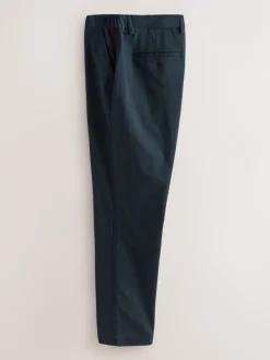 Broeken En Chino's*Next - Aansluitend - Slim-fit katoenen TENCEL™ lyocell blend chino's met comfortabele tailleband. Marineblauw