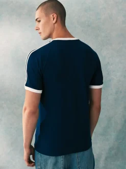 Sportkleding*adidas originals Marineblauw - Adicolor Classics T-shirt met 3 strepen