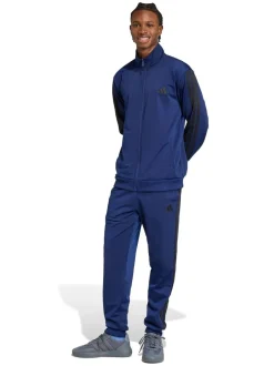 Sportkleding*adidas Marineblauw - Sportswear basic tricot trainingspak met 3 strepen